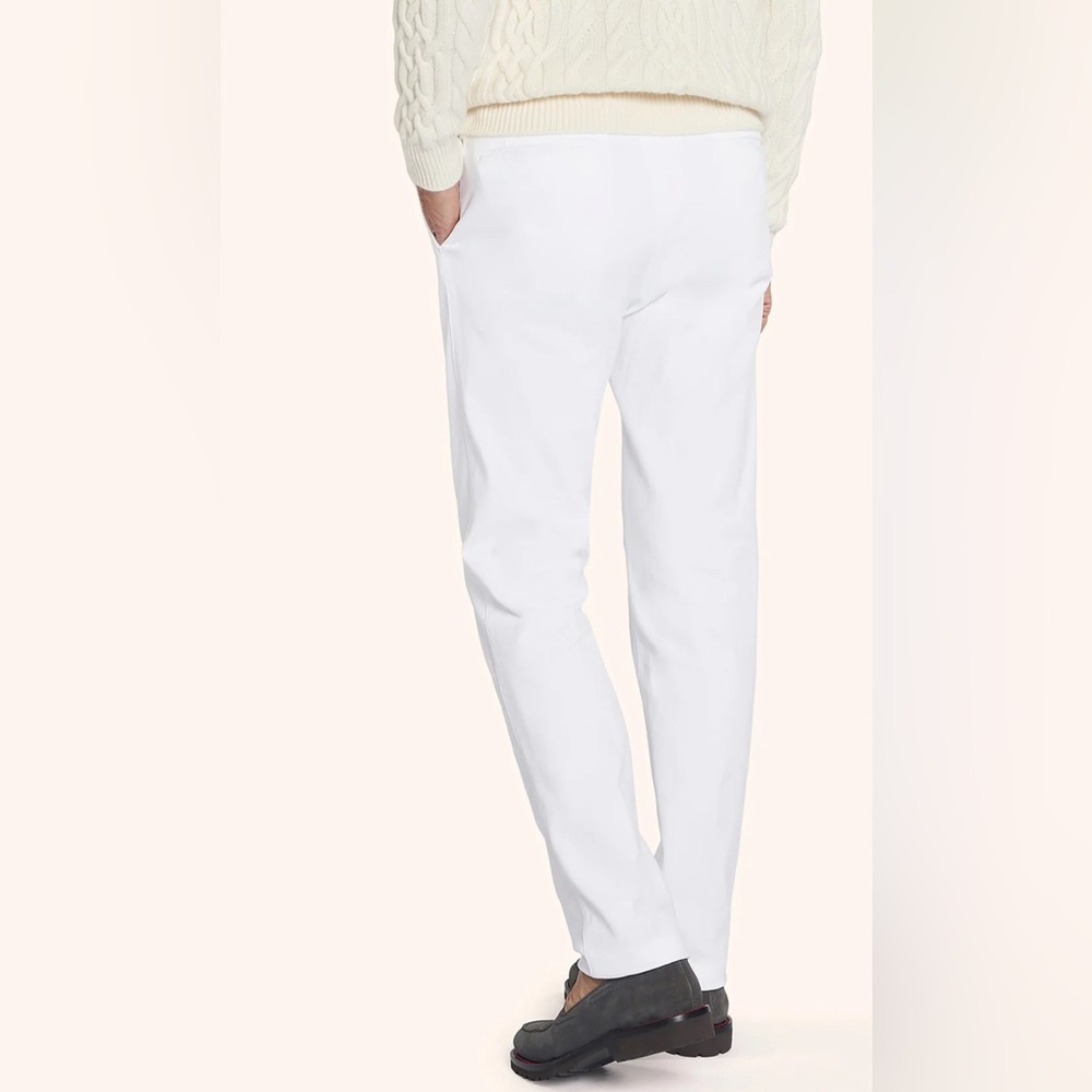 Kiton Men’s White Cotton Trousers